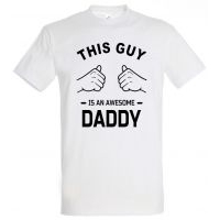 Awesome Daddy fehér férfi póló