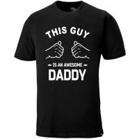 Awesome Daddy fekete férfi póló