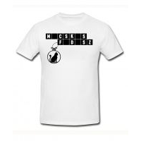 Macskás fadísz fehér férfi póló