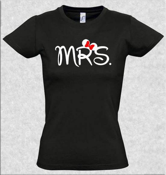 Mrs. fekete női póló